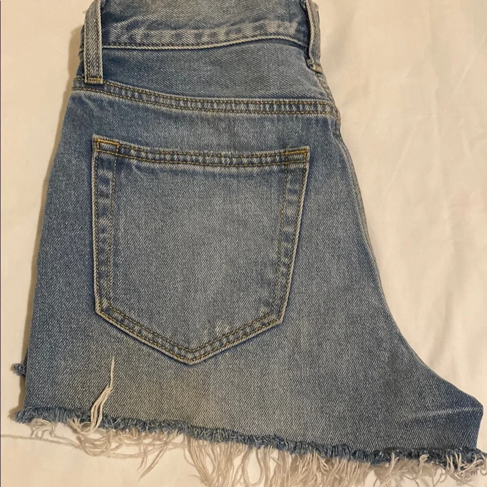Cello Blue Distressed Jean Shorts High-Waisted Size XS